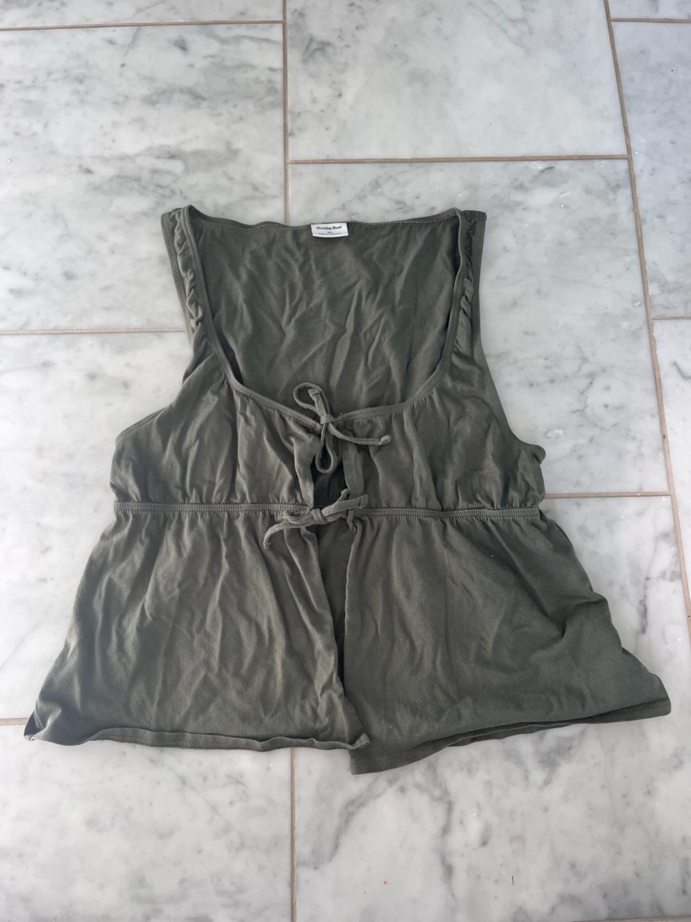 Aritzia Sunday best sage green tie flowy tank top- worn a few times
